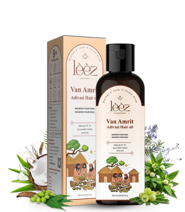 Leez Ayurveda Van Amrit Hair Oil: For Hair Growth, Strength & Shine